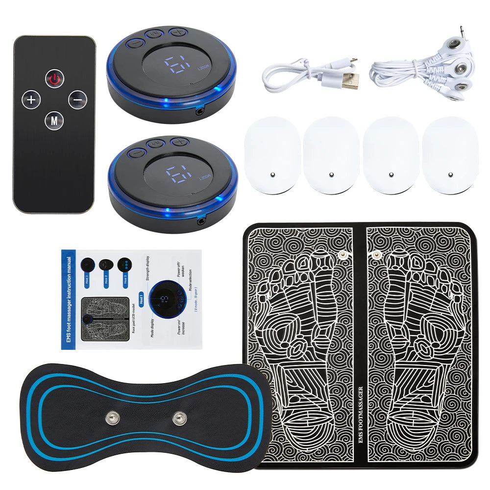 EMS Foot Massager Mat Electric TENS Feet Massager Pad Foldable Massage Mat Muscle Stimulation Fisioterapia Terapia Fisica Salud