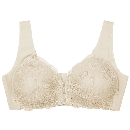 Female M-5XL Front Closure plus Size Bra Lace Push up Bra Underwear Crop Top Women Seamless Brassiere Lingerie