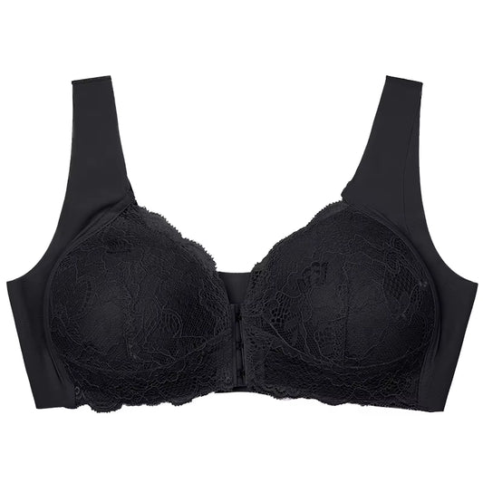 Female M-5XL Front Closure plus Size Bra Lace Push up Bra Underwear Crop Top Women Seamless Brassiere Lingerie