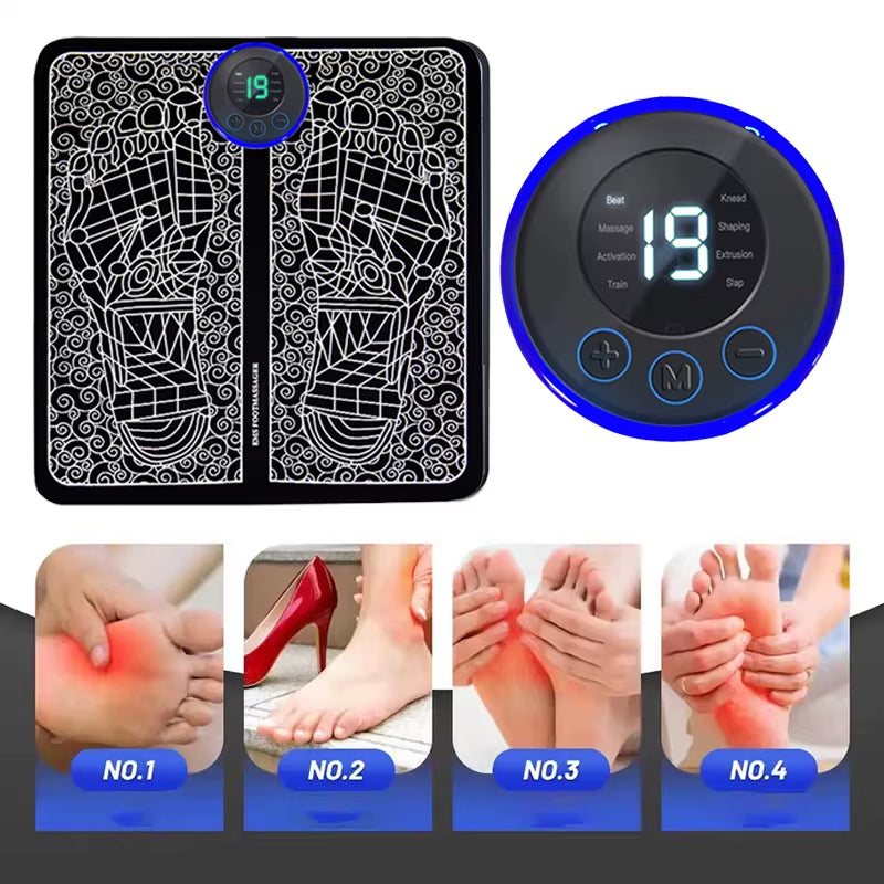 Electric Foot Massager Pad Muscle Massage Relaxation Trainer for Massage Fitness Outdoor Sport Home Family Relax